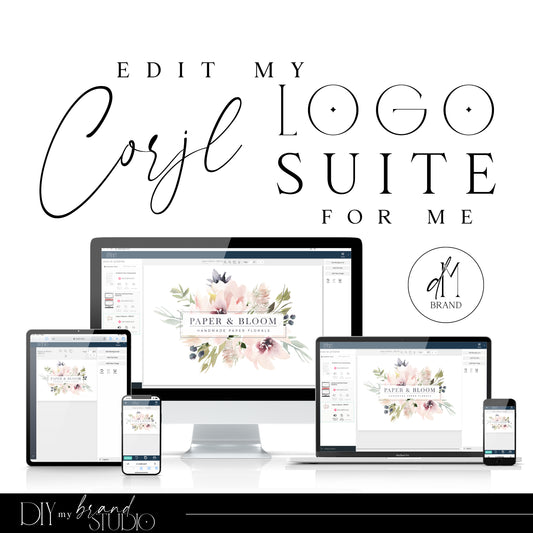 ONLY BUY alongside a logo suite from my shop - CORJL Editing Service for 3 x Logo Suite Only - Edit for Me - Edit my Logo - Minor Edits