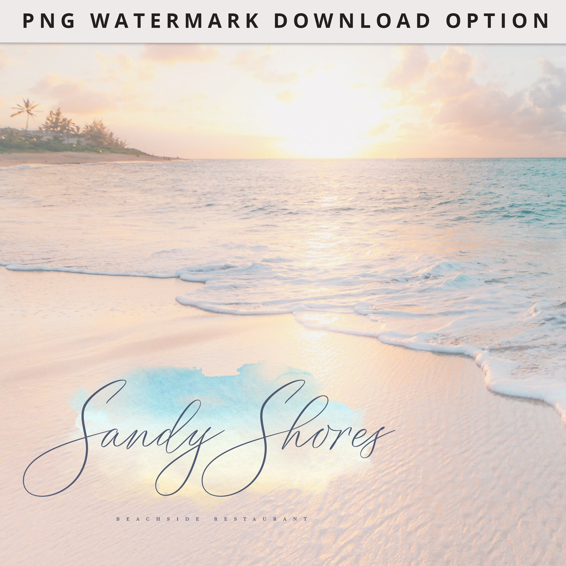 DIY Editable Photography Logo Beachy Watercolor Splash Modern Design Instant Download | DIY Logo Template |  Premade Jewelry Logo SS-002