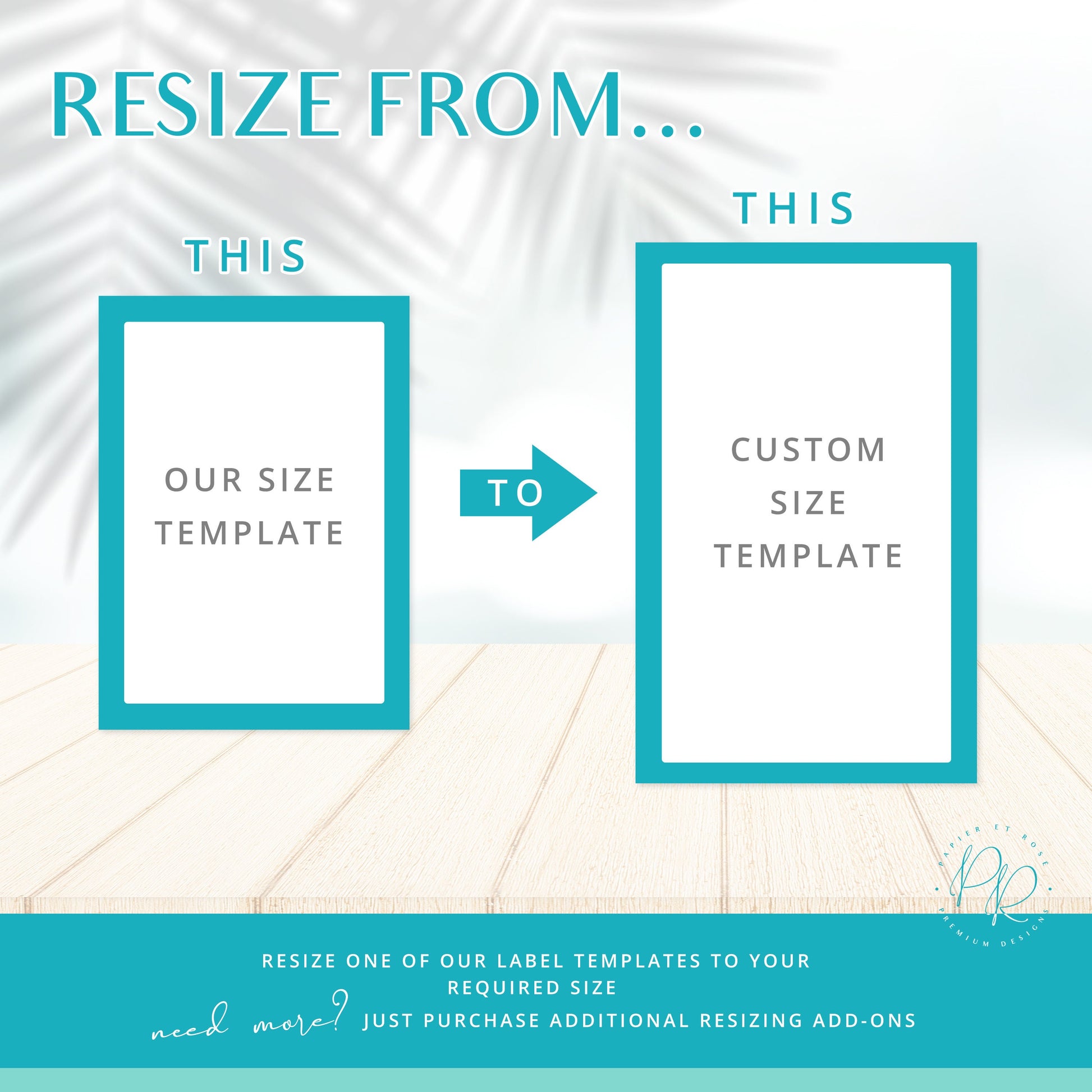 ONLY BUY alongside a label design from my shop - Resize a Label in our Store from a standard template size to a custom size