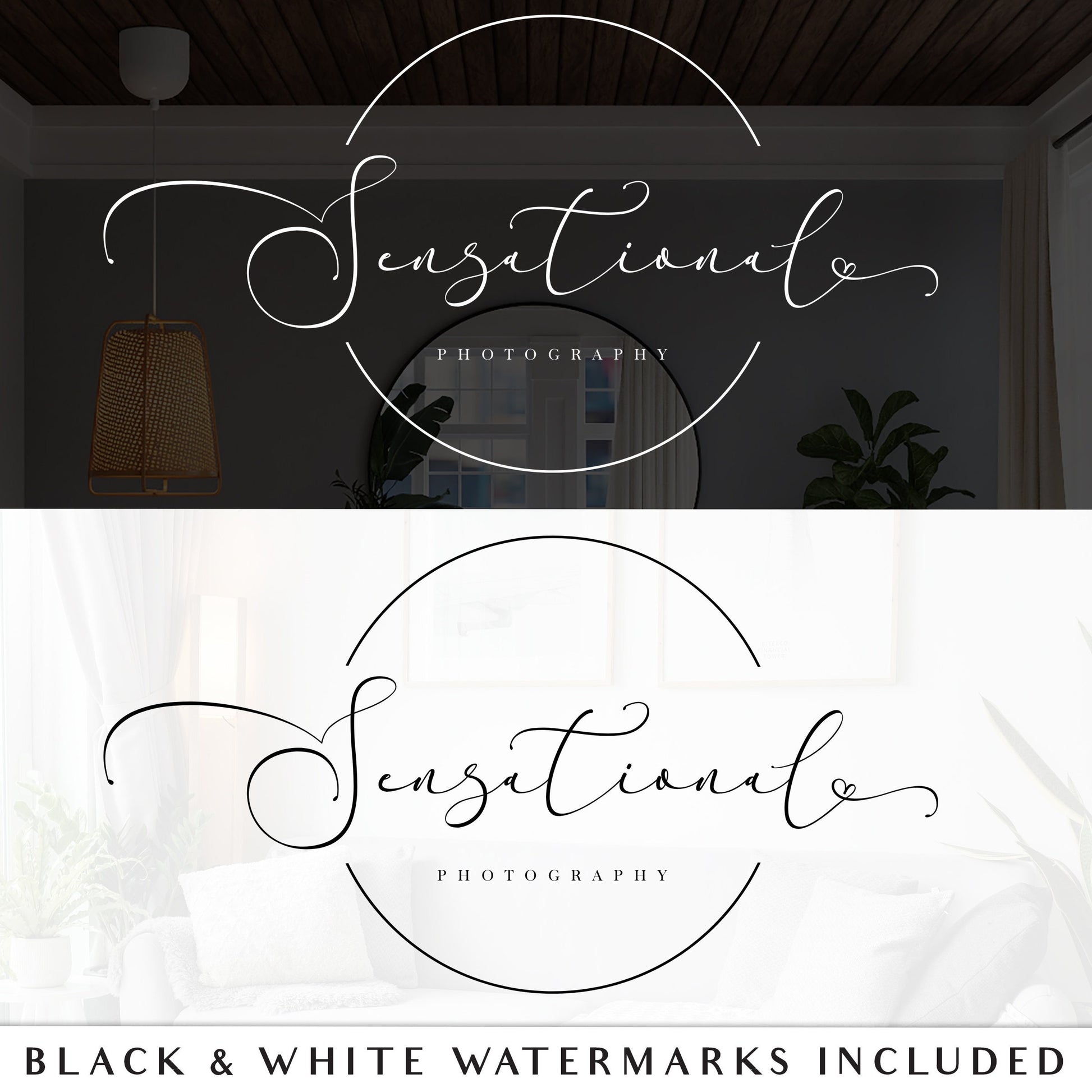 Editable Simple Typography DIY Signature Logo Template | Instant Stamp Watermark Elegant Logo Download DIY Logo Premade Template - PR0428