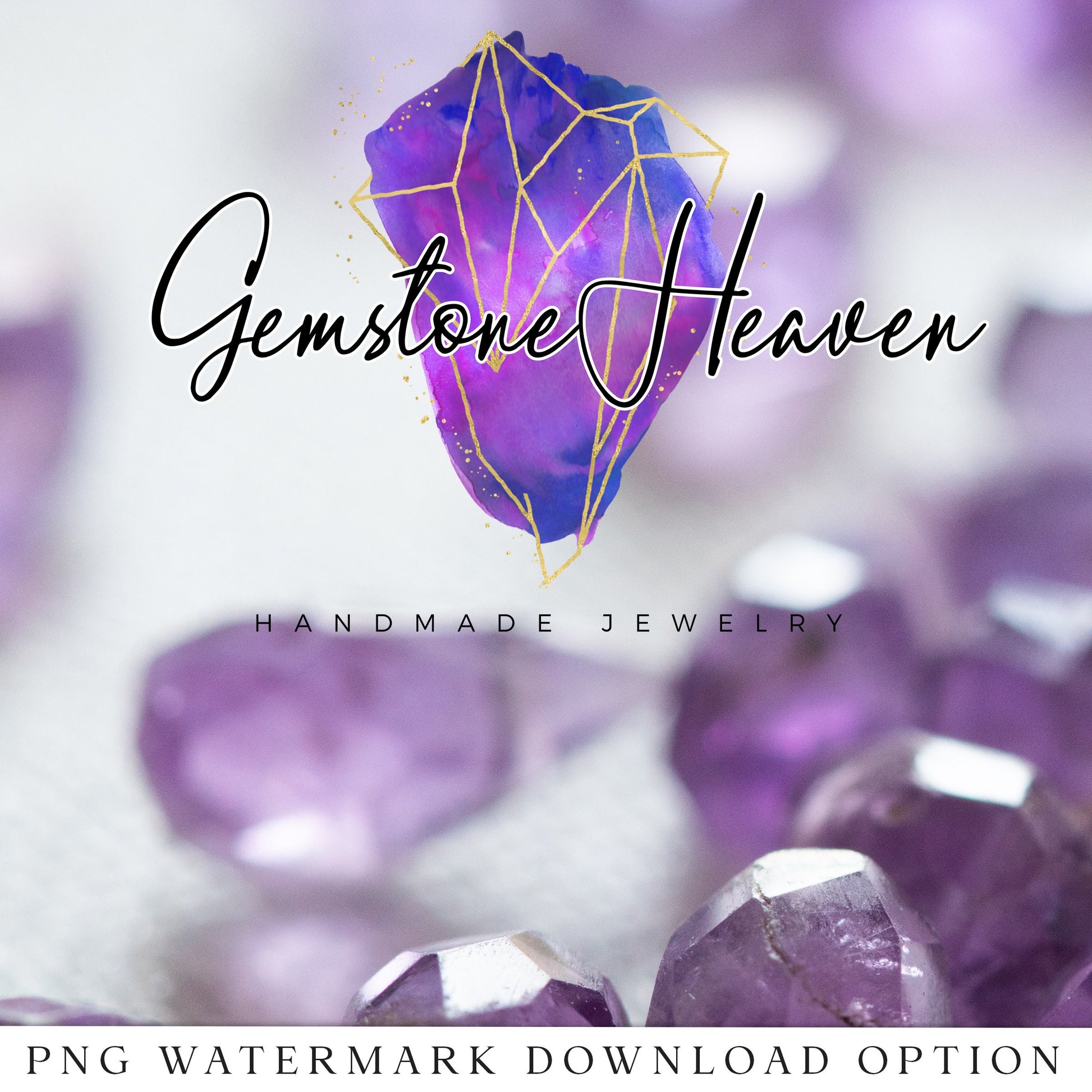 Editable Jewelry Logo Template, DIY Edit Jewellers Logo, Premade Gemstone Boutique logo, Jewellery Business Logo Design GH-001