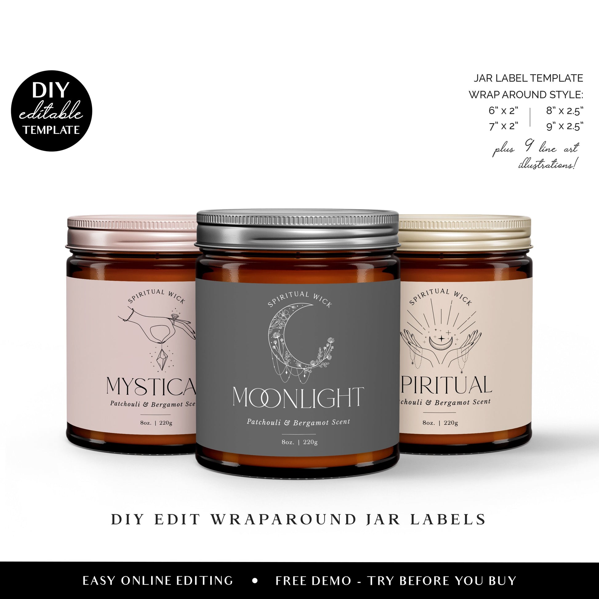 Customizable Candle Jar Label Graphic by AN Graphics · Creative