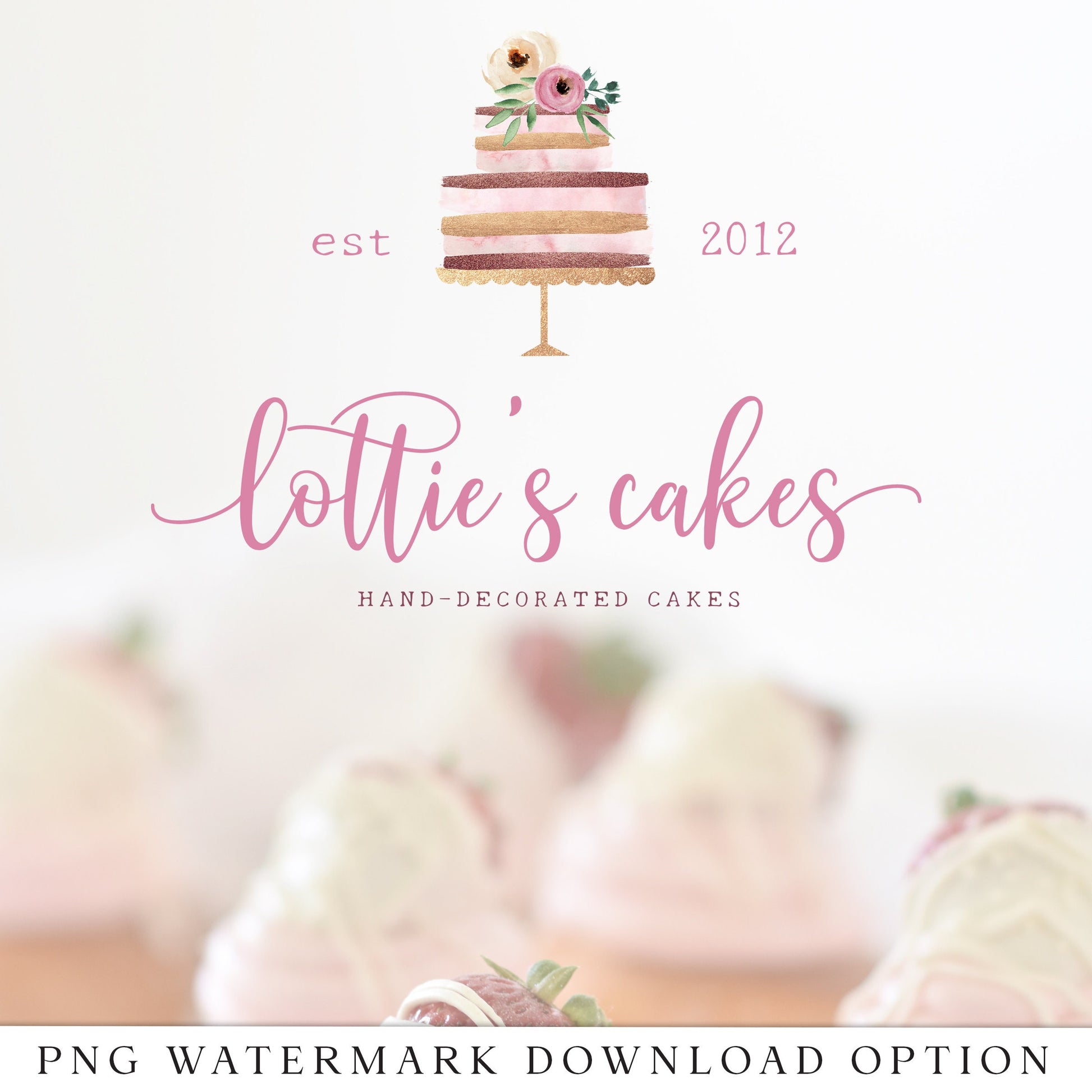 Edit Bakery Logo Template, DIY Edit Cake Decorator Logo Design, Instant Access Premade Logo Template, Startup Baking Business Logo LC-001