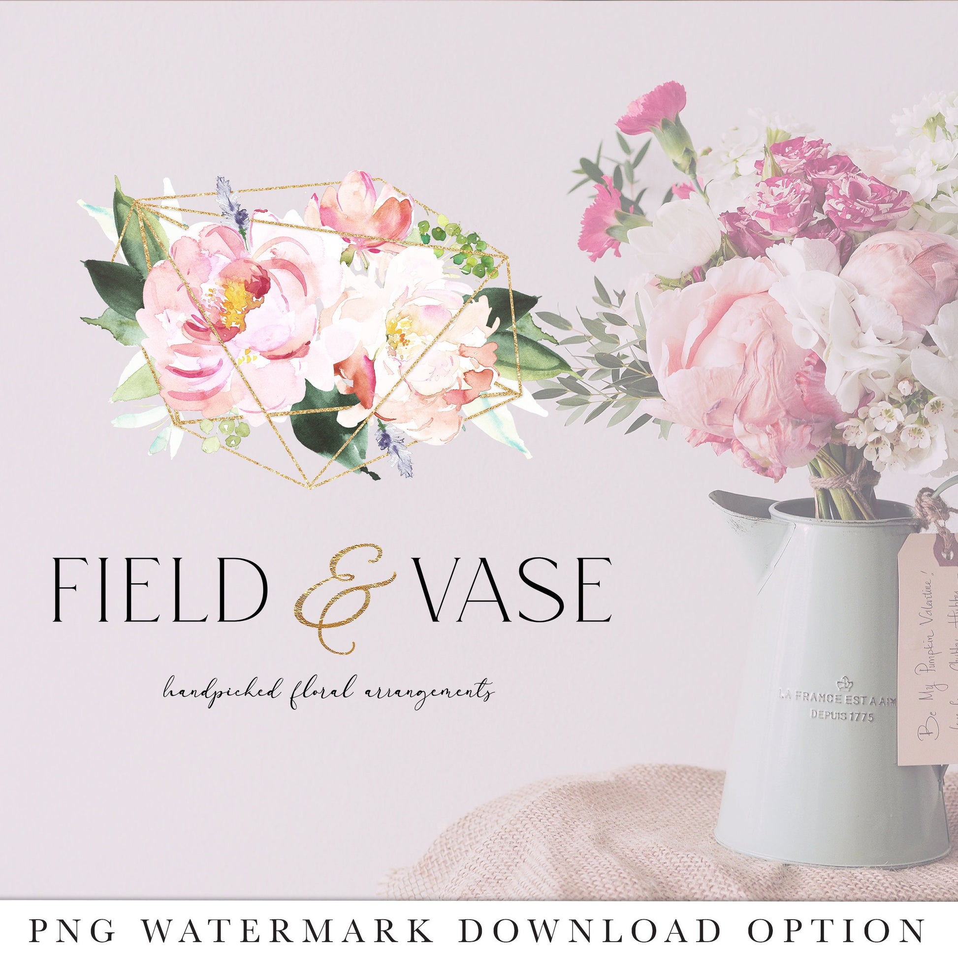 Editable Boho Logo Template, DIY Edit Watercolor Floral Logo Design, Premade Boutique Business Logo, Instant Edit Company logo - PR0350