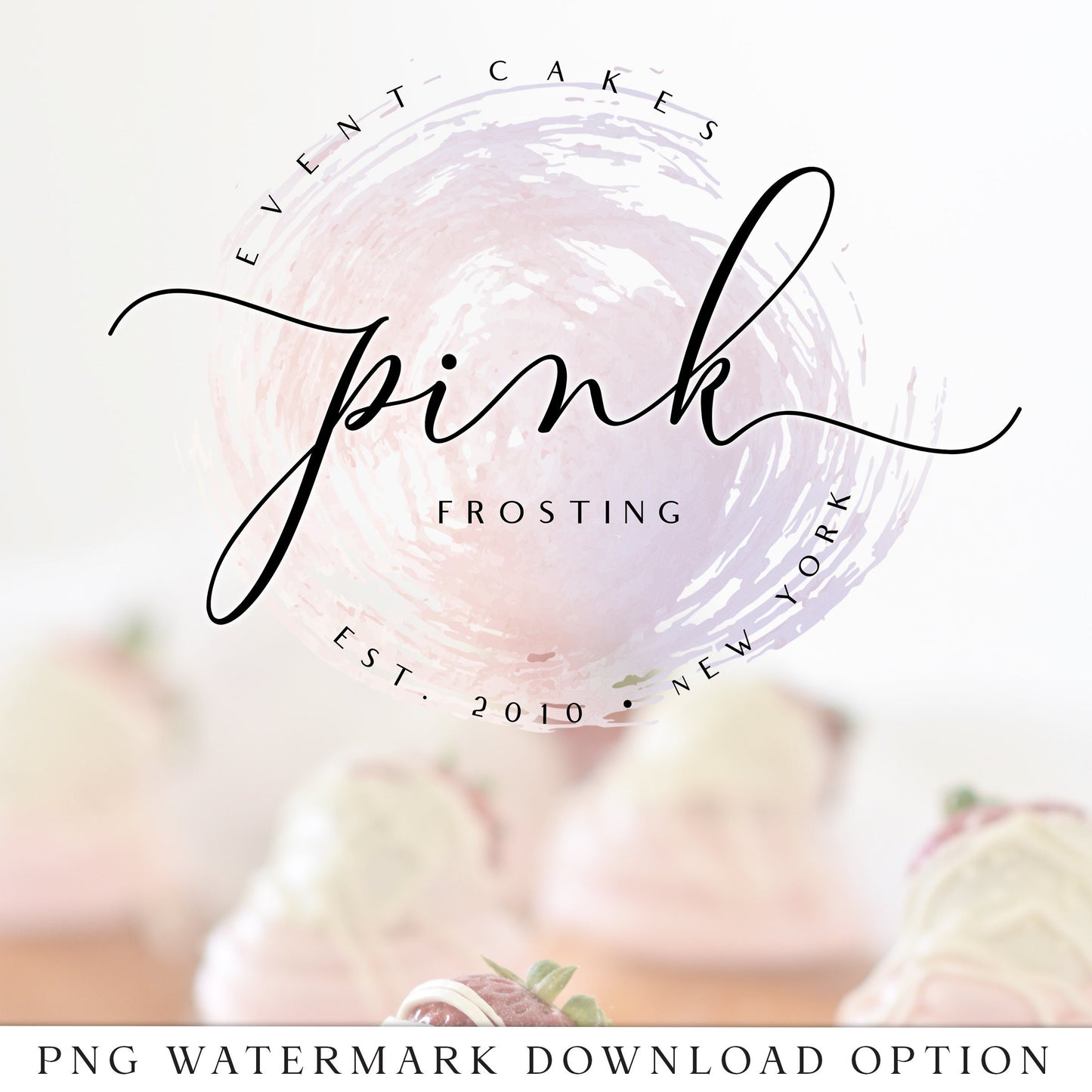 Editable Splash Logo Template, DIY Edit Minimalist Logo, Instant Access Pink & Lilac Business Logo, Premade Elegant Bakery logo - PR0100