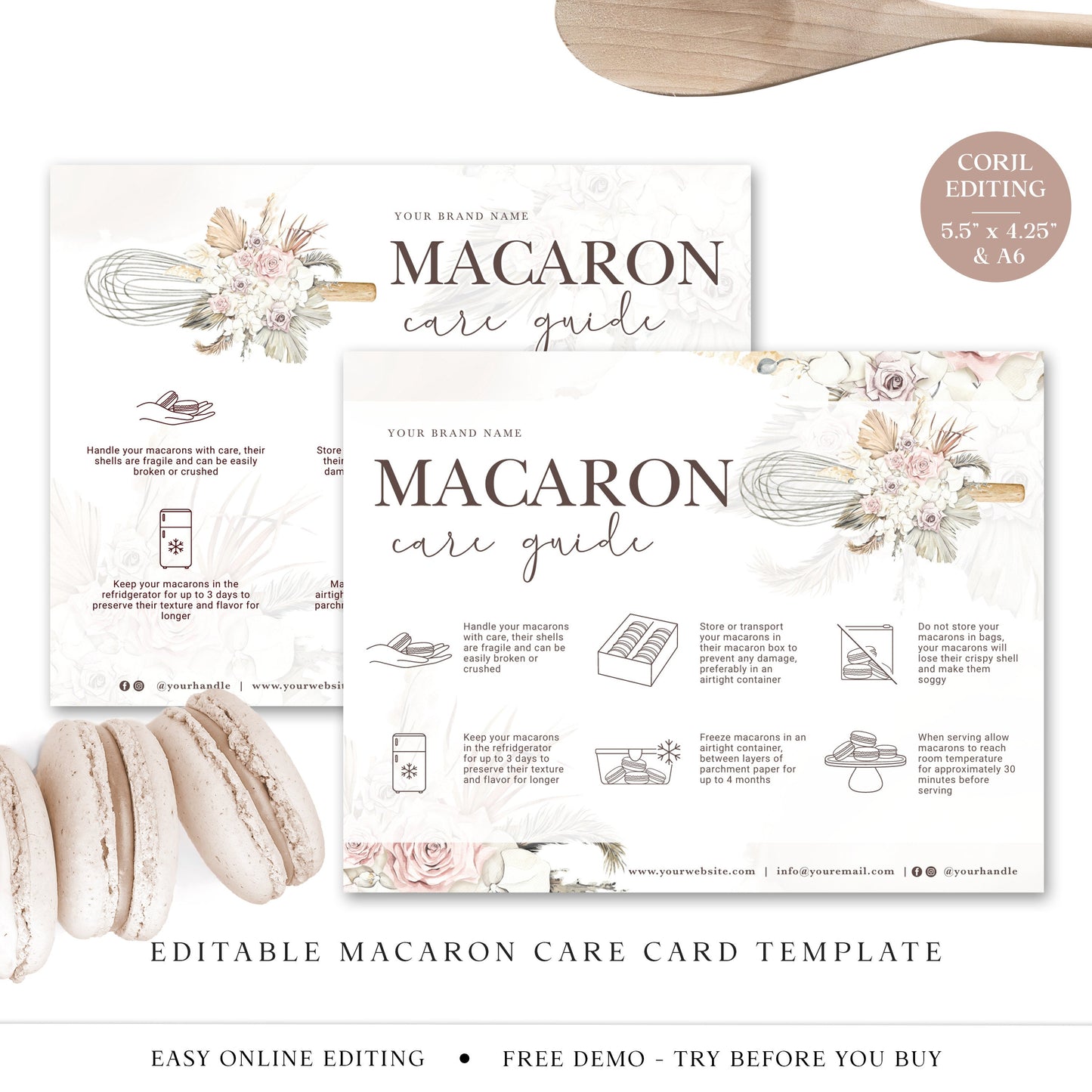 Printable Macaron Template Guide (Free PDF) - Homebody Eats